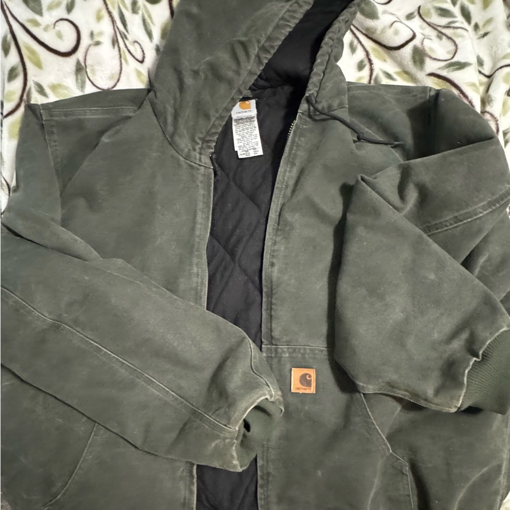 Carhartt Men's Olive Hooded Field Jacket